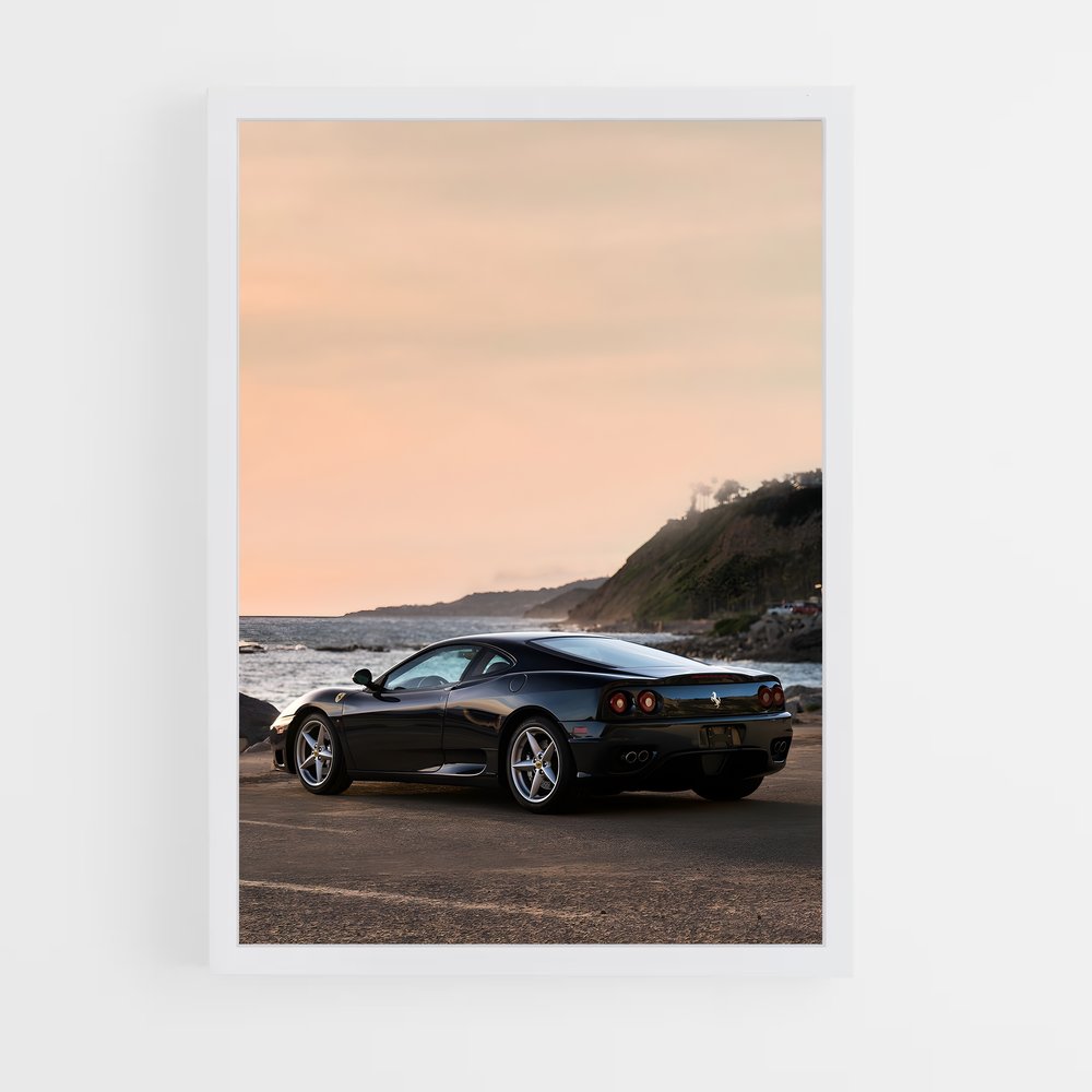 Poster Plage et Vitesse – affiche Ferrari (vue 3)